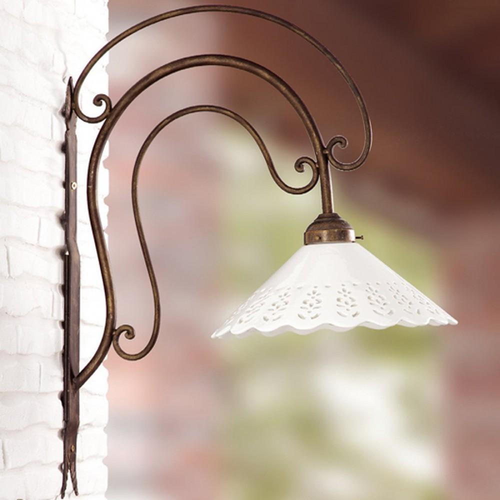 mediterran nagy fali lampa klasszikus keramia rez toszkan olasz fodros lyukacsos csipkes vilagitas falikar nappali terasz rusztikus vintage country elegans villa kastely lampak lameridiana lakberendezes egyedi.jpg